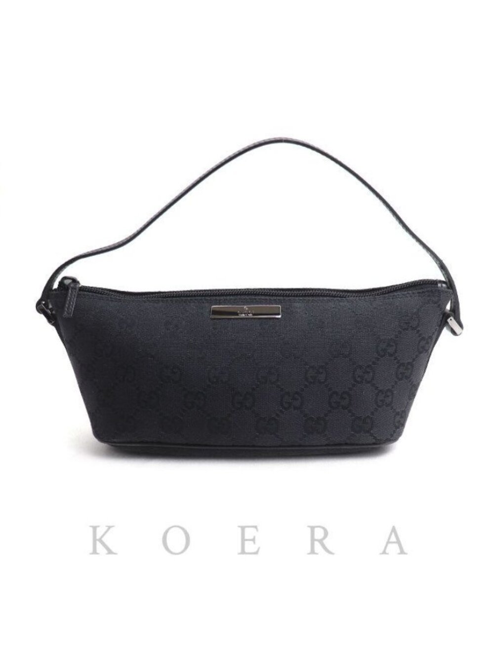 Gucci GG Canvas Pouch Black Handbag